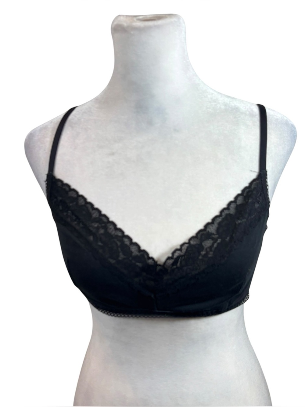 Savage X Fenty‎ Brand Black Lace Detail Bralette Size 8-10